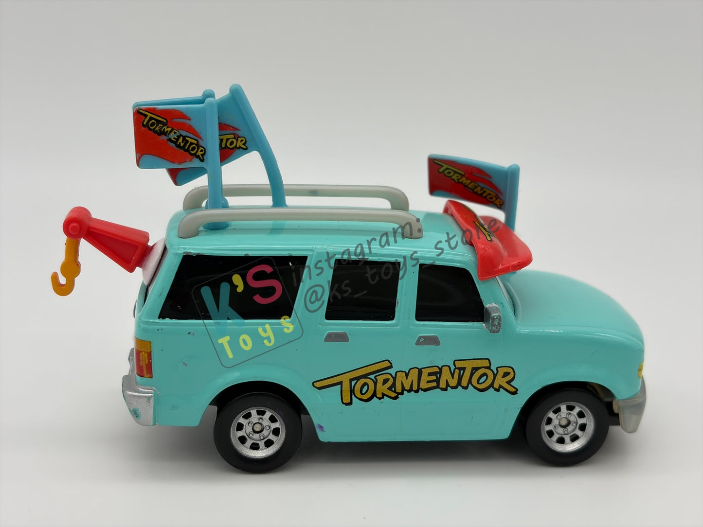 PRE-OWNED / LOOSE DISNEY PIXAR CARS BY MATTEL - "TORMENTOR’S BIGGEST FAN" MONSTER TRUCK MATER - GOOD CONDITION
