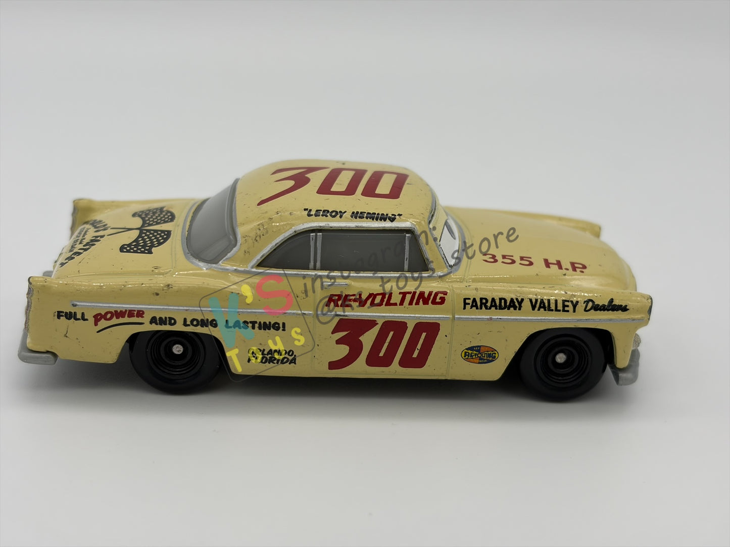 PRE-OWNED / LOOSE DISNEY PIXAR CARS 1:55 BY MATTEL - "LEROY HEMING" CARS 3 DOC'S RACING DAYS - PLAYED CONDITION - READ DESCRIPTION!!!!!!