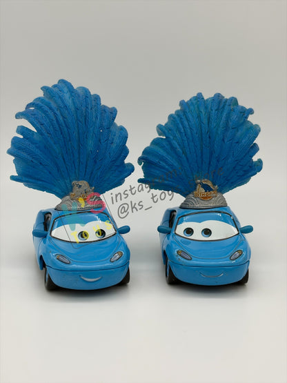 PRE-OWNED / LOOSE DISNEY PIXAR CARS 1:55 BY MATTEL - "SHOWGIRL #1 & #2" FROM 3-PACK GIFT SET - GOOD CONDITION - READ DESCRIPTION!!!!!!