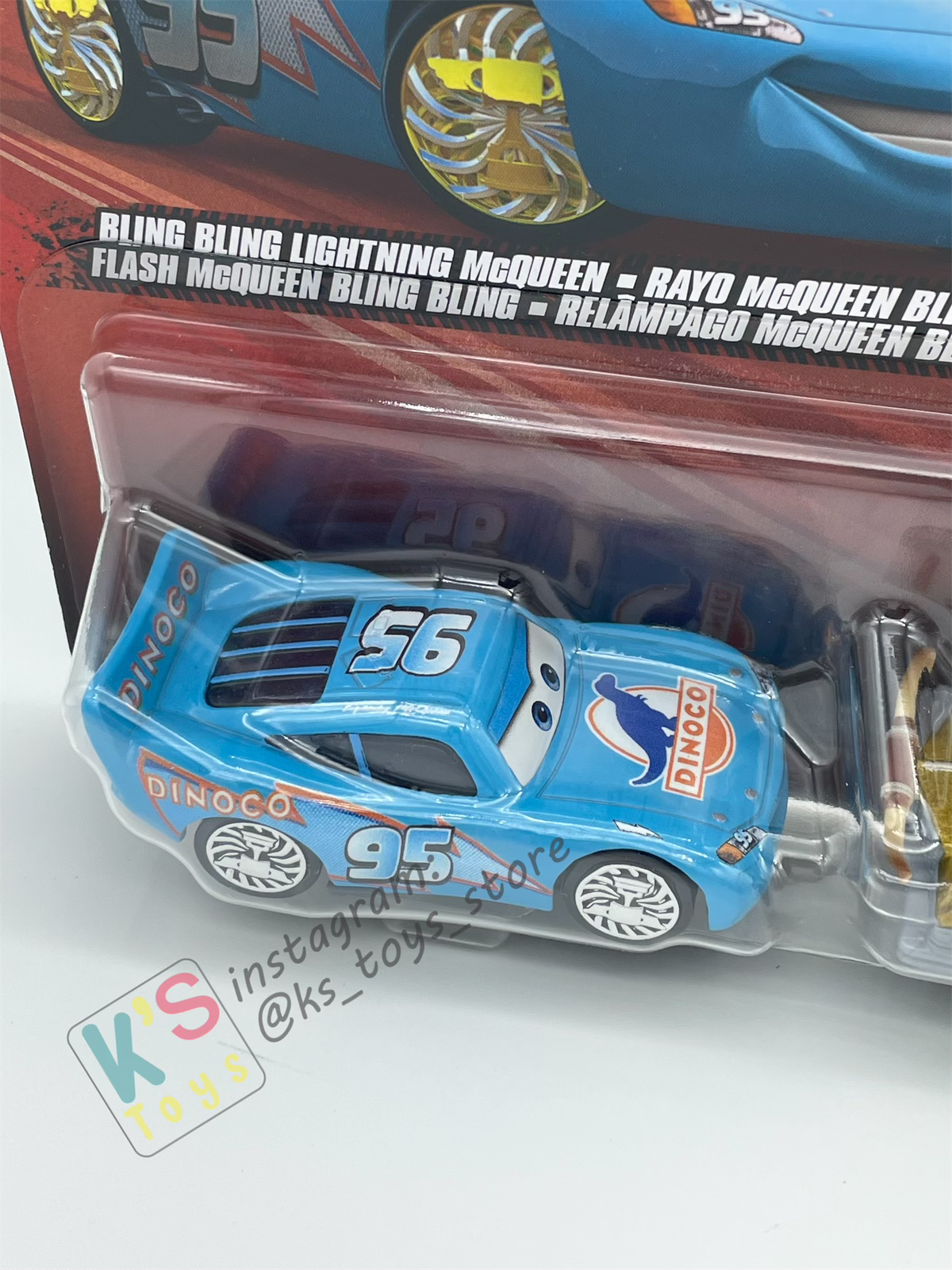 Disney Pixar Cars 1:55 by Mattel 2-Pack BLING BLING LIGHTNING MCQUEEN AND TEX DINOCO - 2025 RE-RELEASED - BNIP