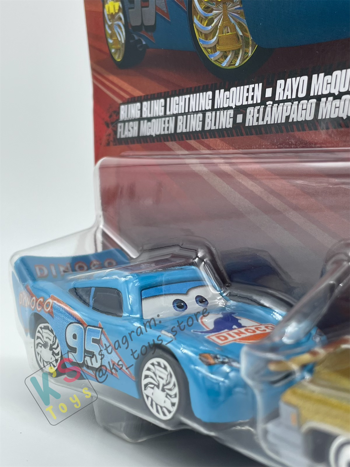 Disney Pixar Cars 1:55 by Mattel 2-Pack BLING BLING LIGHTNING MCQUEEN AND TEX DINOCO - 2025 RE-RELEASED - BNIP