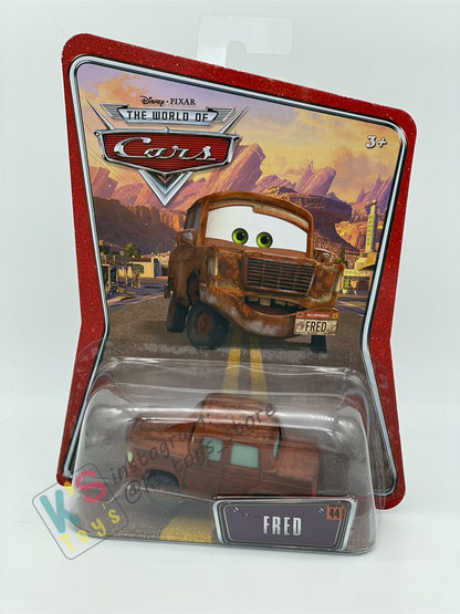 DISNEY PIXAR CARS 1:55 BY MATTEL, FRED - THE WORLD OF CARS SERIES - BNIP