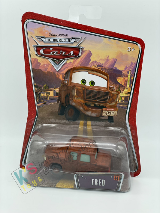 DISNEY PIXAR CARS 1:55 BY MATTEL, FRED - THE WORLD OF CARS SERIES - BNIP