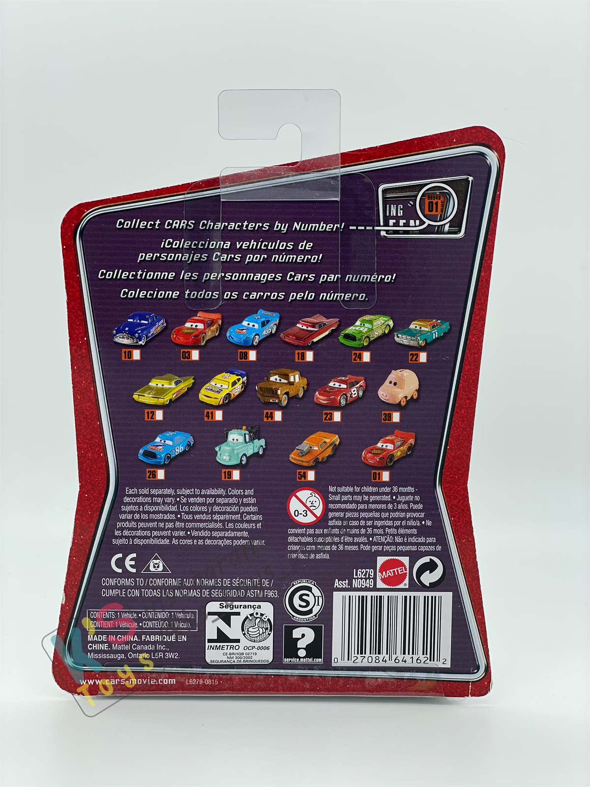 DISNEY PIXAR CARS 1:55 BY MATTEL, FRED - THE WORLD OF CARS SERIES - BNIP