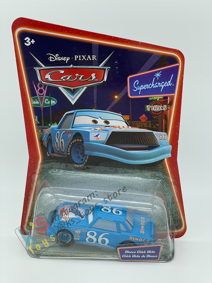 DISNEY PIXAR CARS BY MATTEL, DINOCO CHICK HICKS - SUPERCHARGED SERIES - BNIP