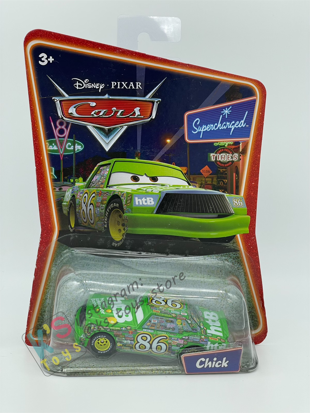 DISNEY PIXAR CARS BY MATTEL, CHICK HICKS - SUPERCHARGED SERIES - BNIP