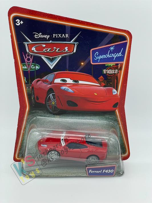 DISNEY PIXAR CARS BY MATTEL, FERRARI F430 - SUPERCHARGED SERIES - BNIP