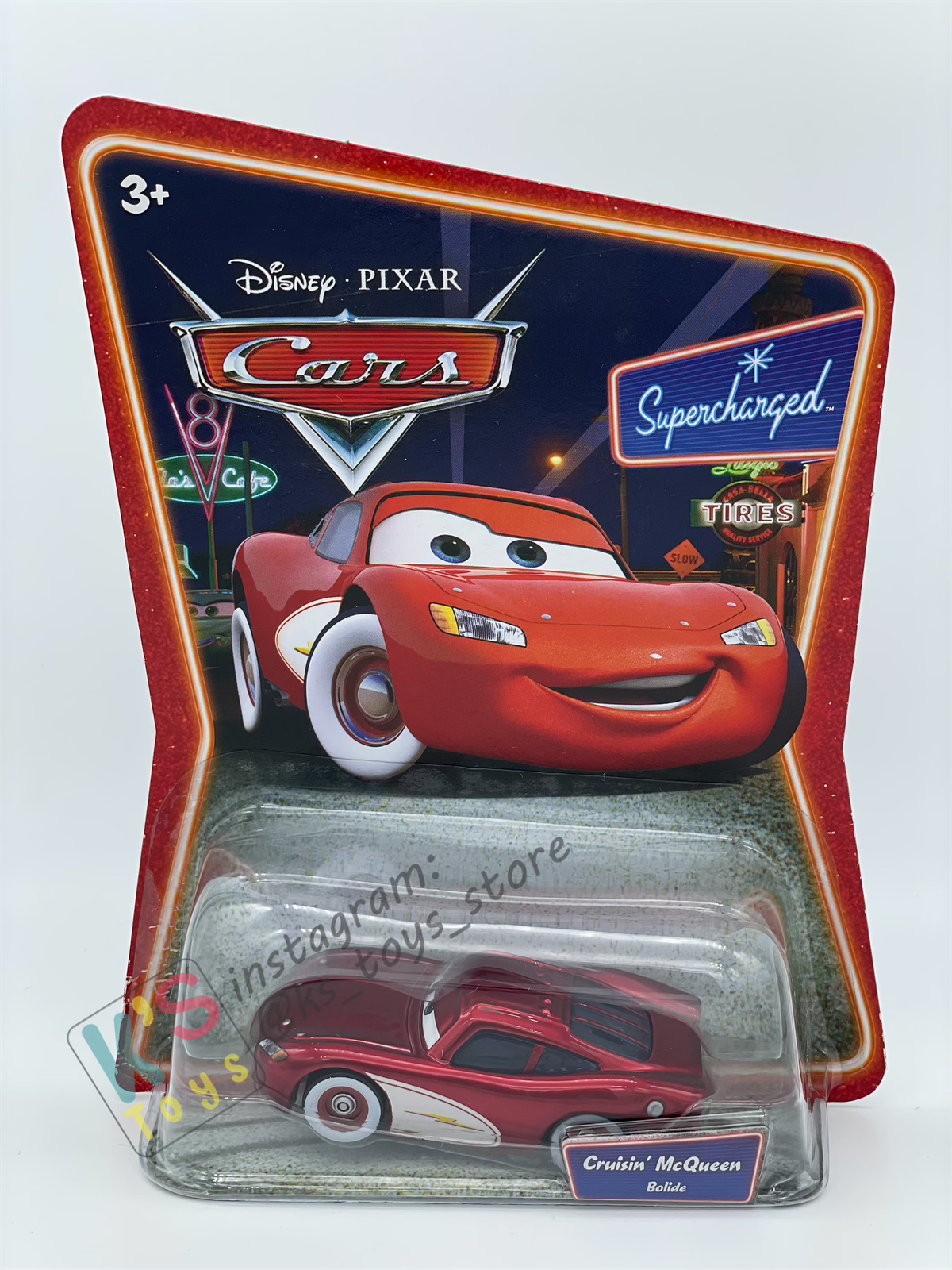DISNEY PIXAR CARS BY MATTEL, CRUISING LIGHTNING MCQUEEN - SUPERCHARGED SERIES - BNIP