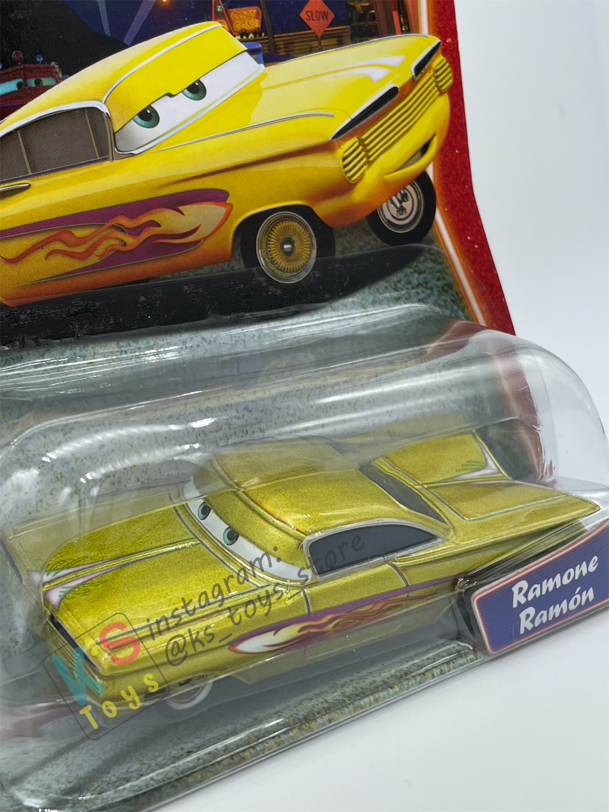 DISNEY PIXAR CARS BY MATTEL, YELLOW RAMONE - SUPERCHARGED SERIES - BNIP