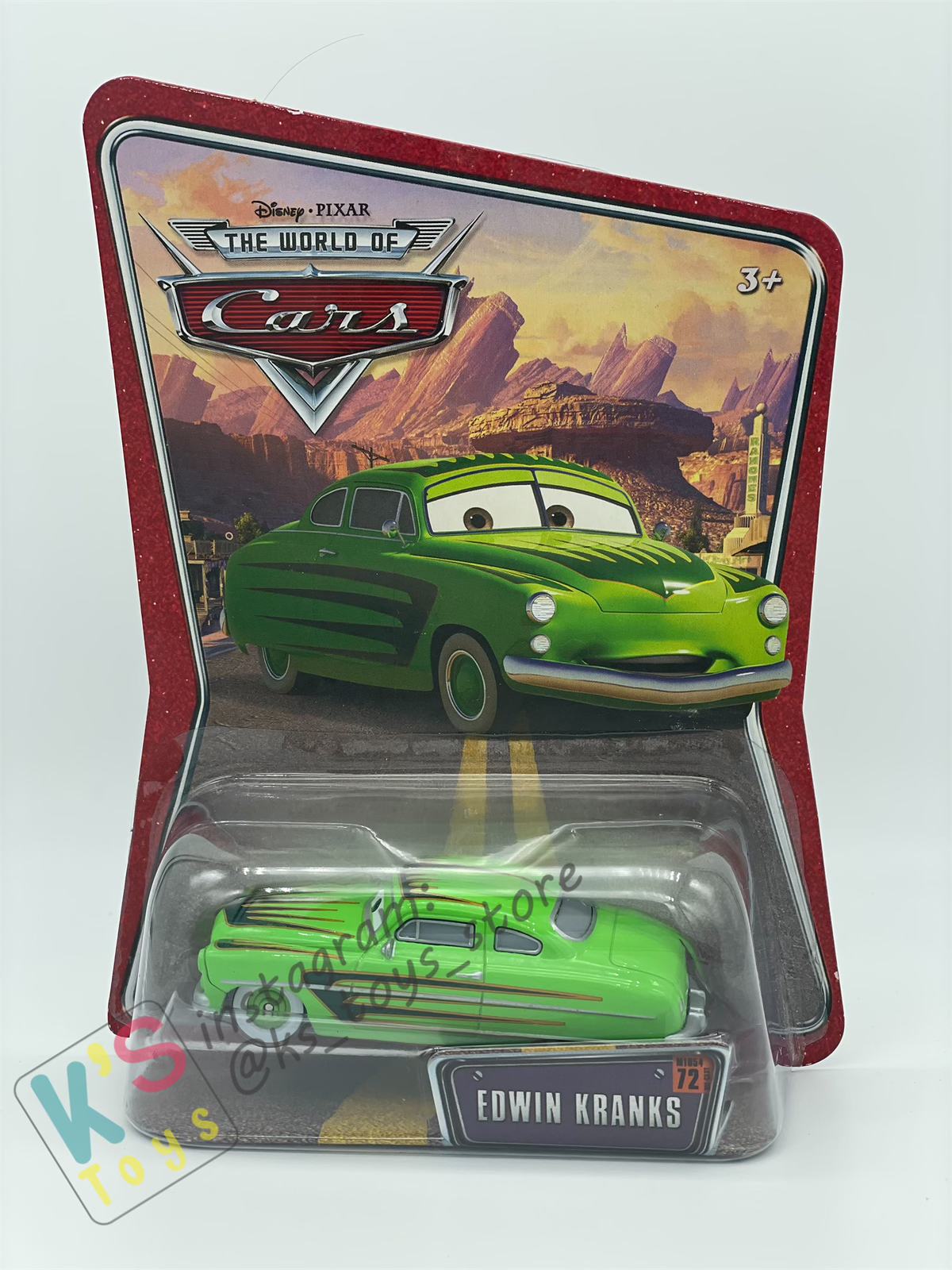 DISNEY PIXAR CARS 1:55 BY MATTEL, EDWIN KRANKS - THE WORLD OF CARS SERIES - BNIP