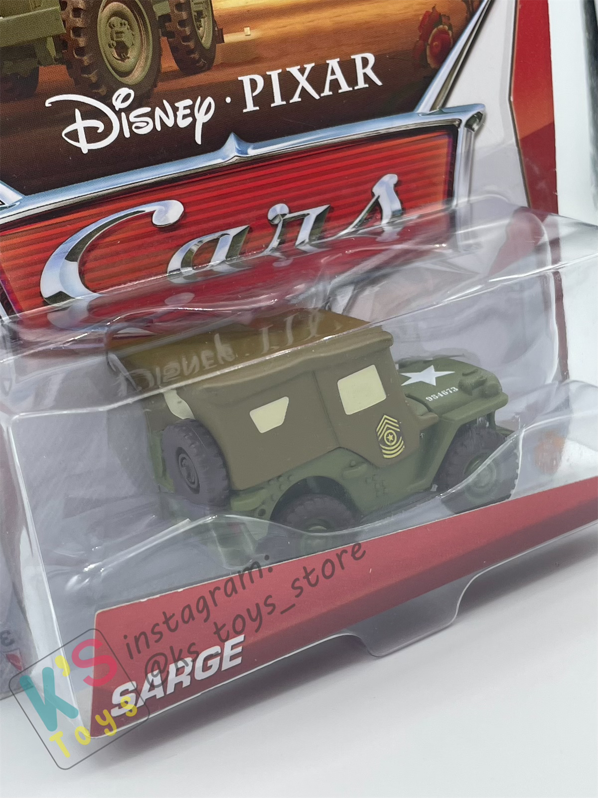 DISNEY PIXAR CARS 1:55 BY MATTEL, SARGE - WHEEL WELL MOTEL SERIES - BNIP