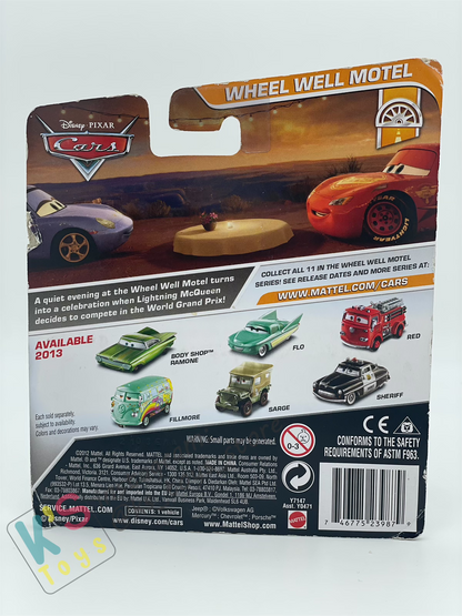 DISNEY PIXAR CARS 1:55 BY MATTEL, SARGE - WHEEL WELL MOTEL SERIES - BNIP