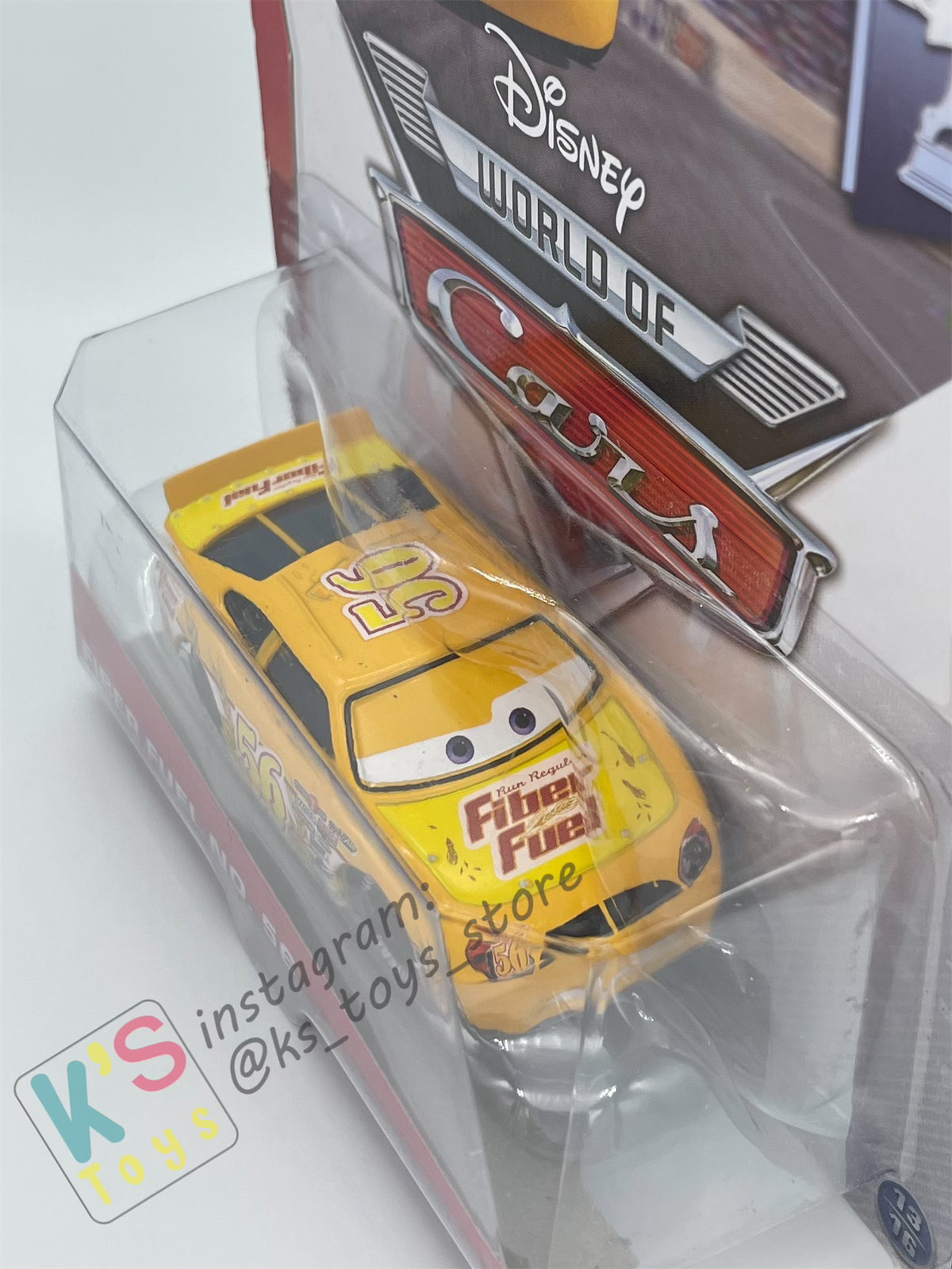 DISNEY PIXAR CARS 1:55 BY MATTEL, FIBER FUEL NO. 56 - PISTON CUP SERIES - BNIP