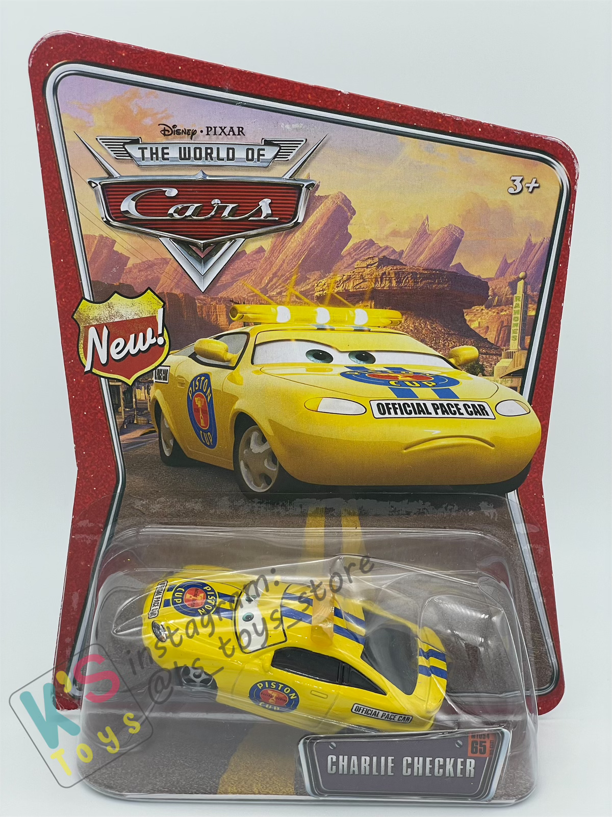 DISNEY PIXAR CARS "CHARLIE CHECKER" THE WORLD OF CARS SERIES- BNIP