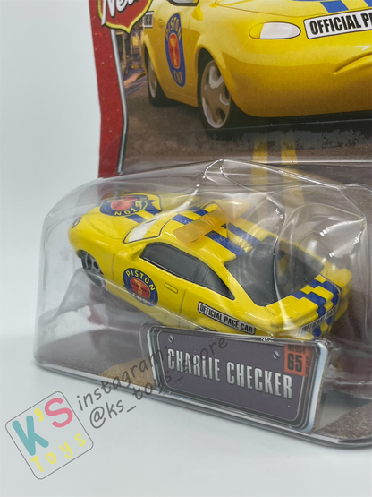 DISNEY PIXAR CARS "CHARLIE CHECKER" THE WORLD OF CARS SERIES- BNIP