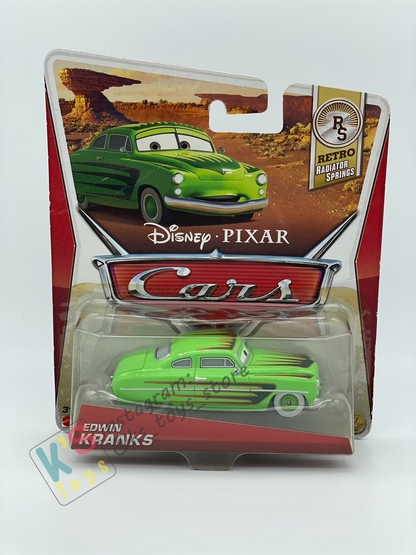 DISNEY PIXAR CARS BY MATTEL, EDWIN KRANKS (UNIBODY) - RETRO RADIATOR SPRINGS - BNIP