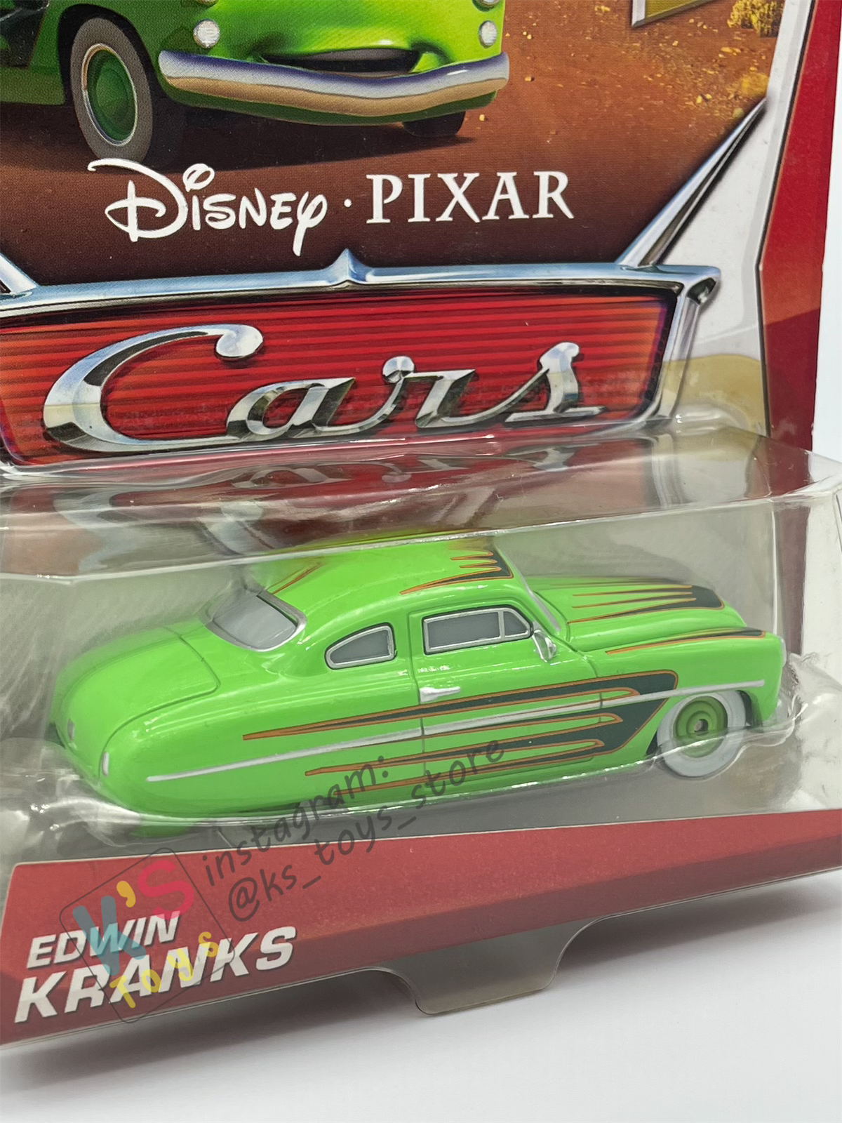 DISNEY PIXAR CARS BY MATTEL, EDWIN KRANKS (UNIBODY) - RETRO RADIATOR SPRINGS - BNIP