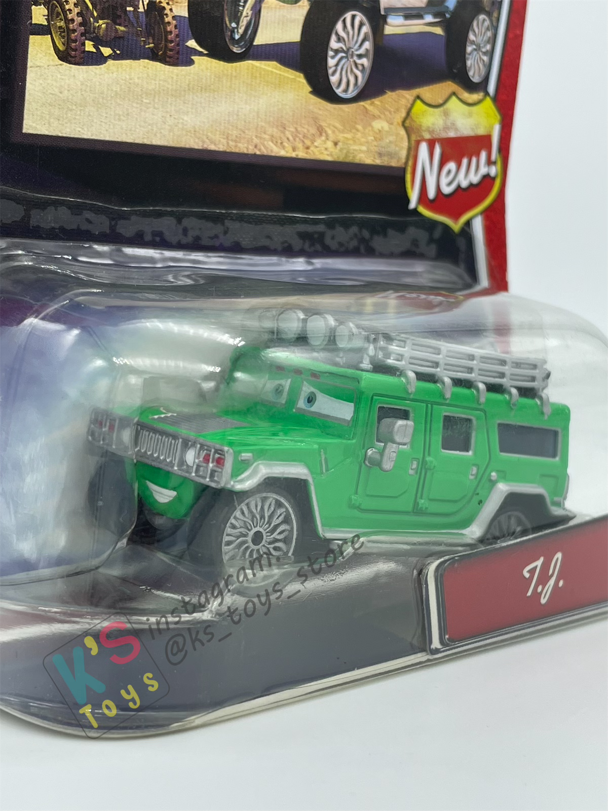 DISNEY PIXAR CARS BY MATTEL, T.J HUMMER (SMALL SIZE) - WALMART SERIES - BNIP