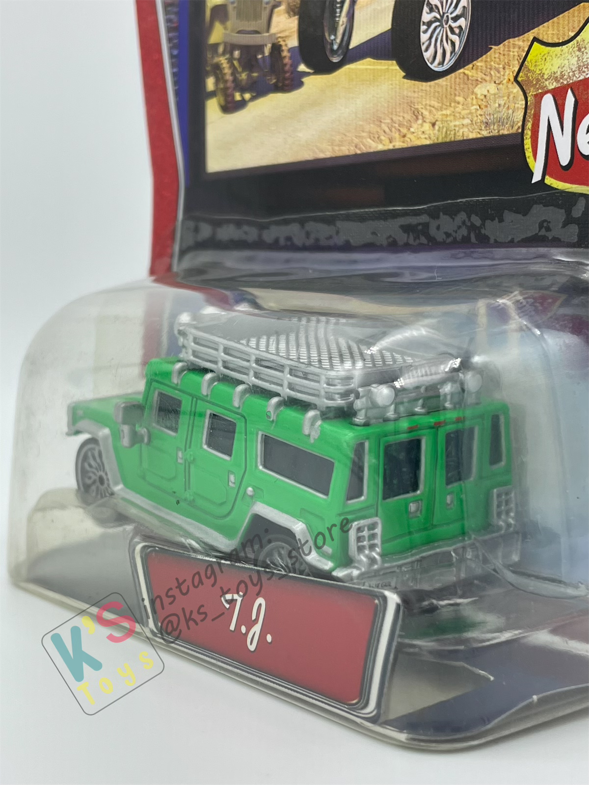 DISNEY PIXAR CARS BY MATTEL, T.J HUMMER (SMALL SIZE) - WALMART SERIES - BNIP
