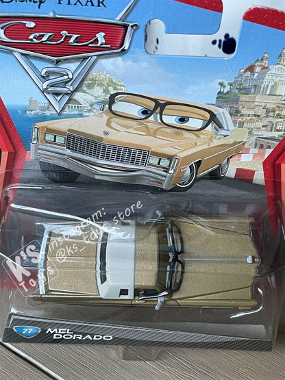 DISNEY PIXAR CARS "MEL DORADO #27" CARS 2 - BNIP