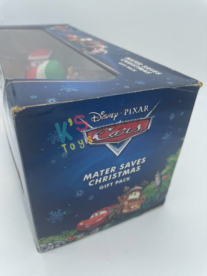 GIFT SET Disney Pixar Cars by MATTEL, EXCLUSIVE 3 PACK MATER SAVES CHRISTMAS ONLY AT TOYRUS - SANTA CAR, WHEE-HOO WINTER MATER, AND HOLIDAY HOTSHOT LIGHTNING MCQUEEN - BNIP