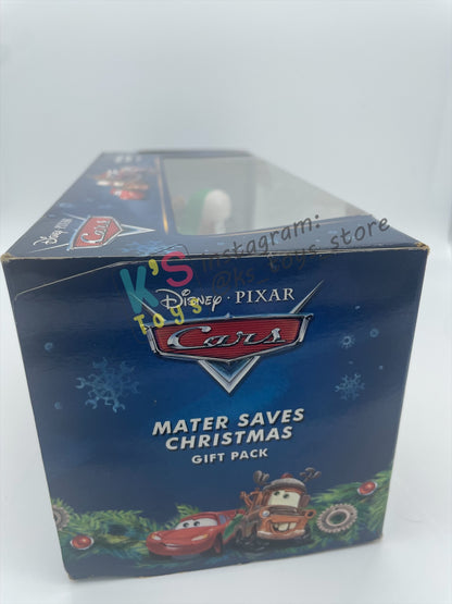 GIFT SET Disney Pixar Cars by MATTEL, EXCLUSIVE 3 PACK MATER SAVES CHRISTMAS ONLY AT TOYRUS - SANTA CAR, WHEE-HOO WINTER MATER, AND HOLIDAY HOTSHOT LIGHTNING MCQUEEN - BNIP