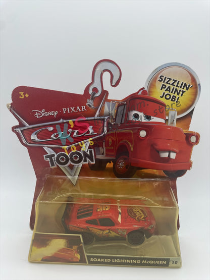 DISNEY PIXAR CARS BY MATTEL, "SOAKED LIGHTNING MCQUEEN" - BNIP - READ DESCRIPTION!!!