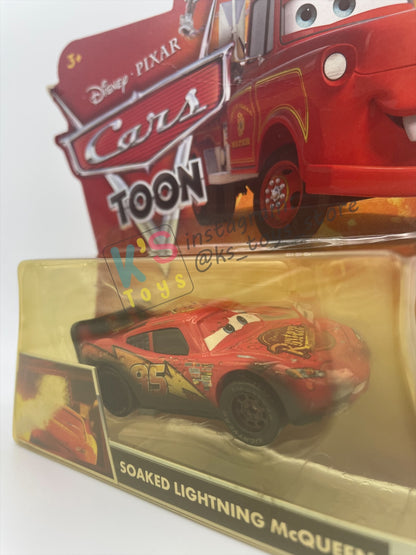 DISNEY PIXAR CARS BY MATTEL, "SOAKED LIGHTNING MCQUEEN" - BNIP - READ DESCRIPTION!!!