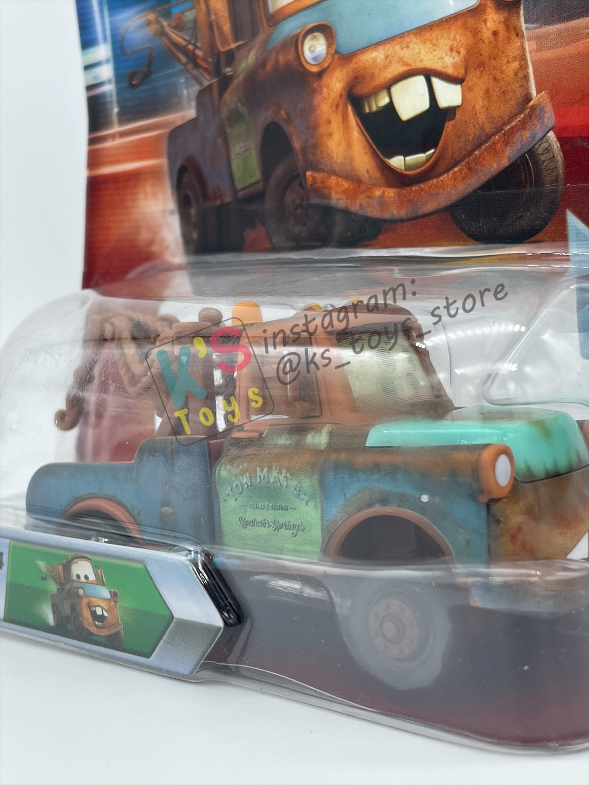 DISNEY PIXAR CARS BY MATTEL, "MATER WITH HOOD" LENTICULAR EYES CHASE SERIES - BNIP
