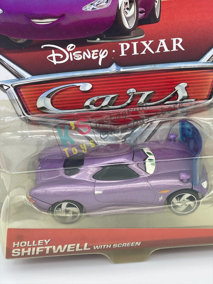 DISNEY PIXAR CARS 1:55 BY MATTEL,  "HOLLEY SHIFTWELL WITH SCREEN" - PALACE CHAOS SERIES - BNIP