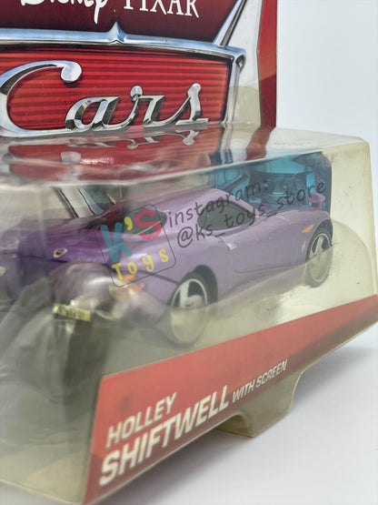 DISNEY PIXAR CARS 1:55 BY MATTEL,  "HOLLEY SHIFTWELL WITH SCREEN" - PALACE CHAOS SERIES - BNIP