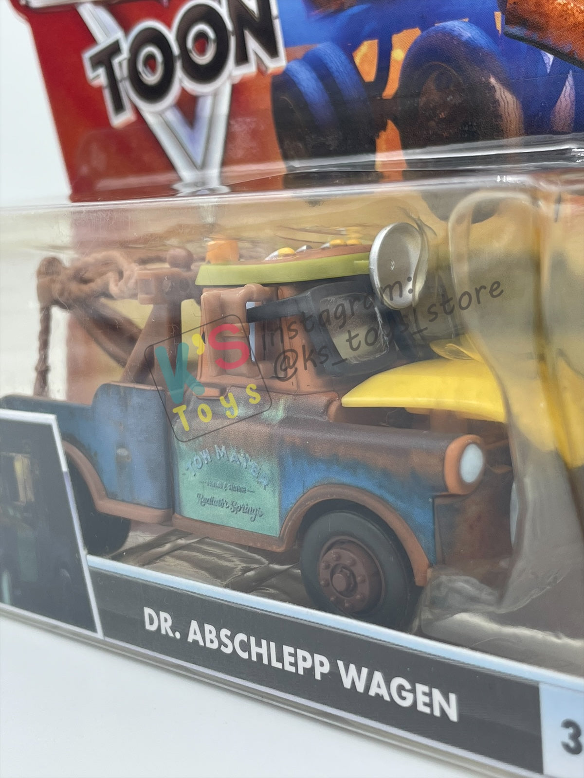 DISNEY PIXAR CARS BY MATTEL, "DR. ABSCHLEPP WAGEN" CARS TOON UFM SERIES - BNIP