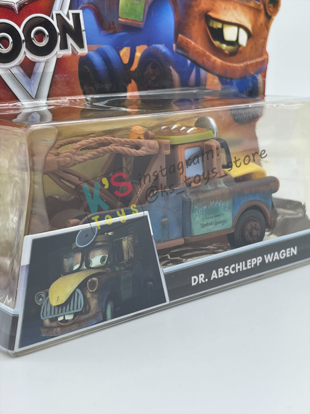 DISNEY PIXAR CARS BY MATTEL, "DR. ABSCHLEPP WAGEN" CARS TOON UFM SERIES - BNIP