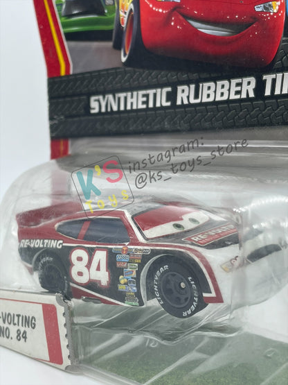 DISNEY PIXAR CARS 1:55 BY MATTEL, "RE-VOLTING NO. 84" SYNTHETIC RUBBER TIRES SERIES - BNIP
