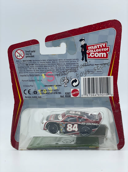 DISNEY PIXAR CARS 1:55 BY MATTEL, "RE-VOLTING NO. 84" SYNTHETIC RUBBER TIRES SERIES - BNIP