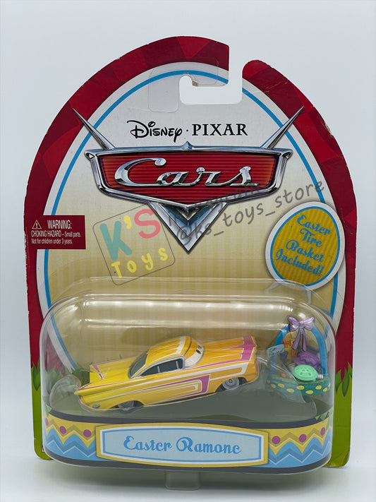 DISNEY PIXAR CARS 1:55 BY MATTEL, "EASTER RAMONE WITH BASKET" EASTER SERIES - BNIP