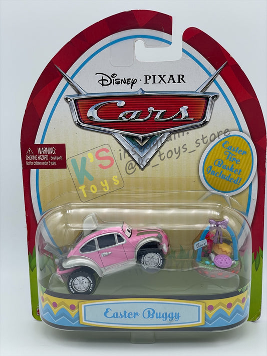 DISNEY PIXAR CARS 1:55 BY MATTEL, "EASTER BUGGY WITH BASKET" EASTER SERIES - BNIP