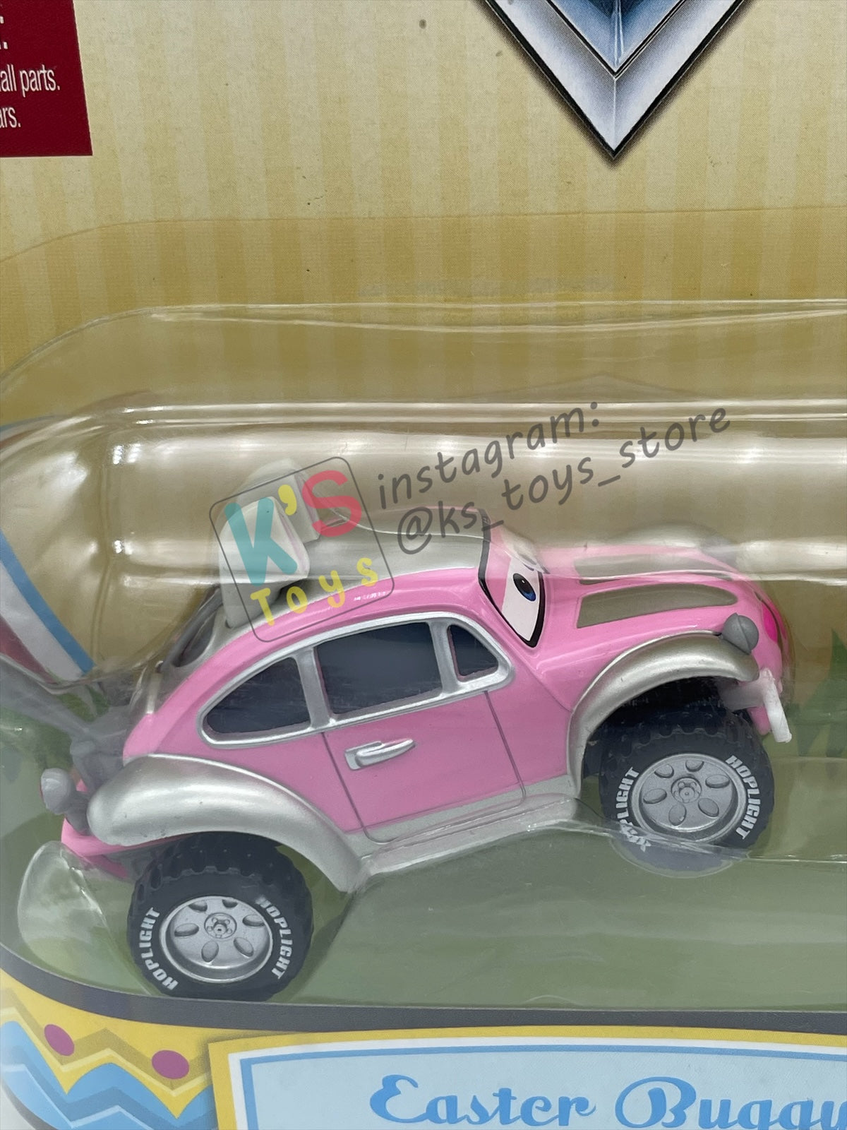 DISNEY PIXAR CARS 1:55 BY MATTEL, "EASTER BUGGY WITH BASKET" EASTER SERIES - BNIP