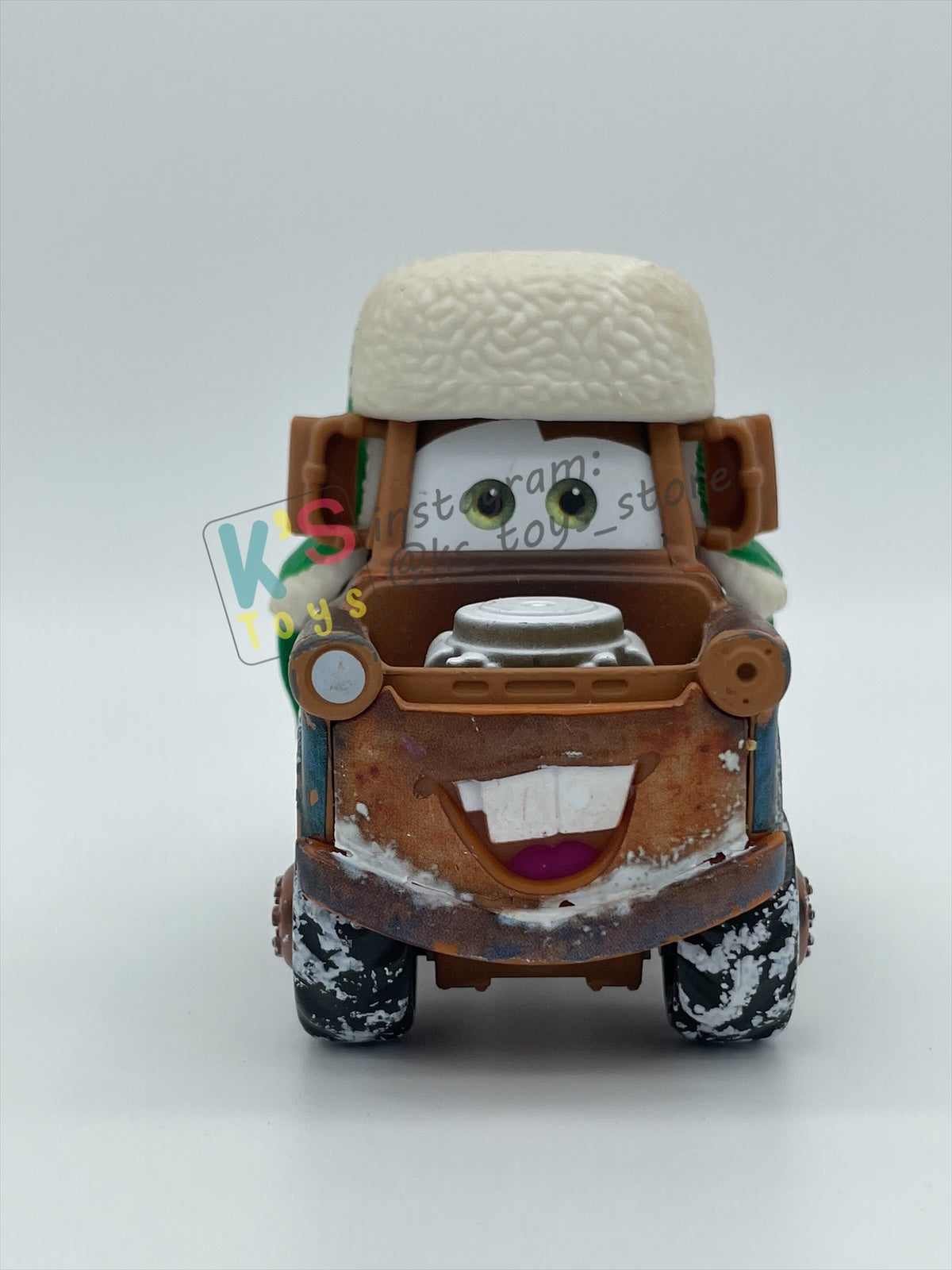 PRE-OWNED / LOOSE DISNEY PIXAR CARS BY MATTEL - "WHEE-HOO MATER" - WINTER HOLIDAY SERIES - PLAYED WITH GOOD CONDITION - READ DESCRIPTION!!!!!!!!!!!