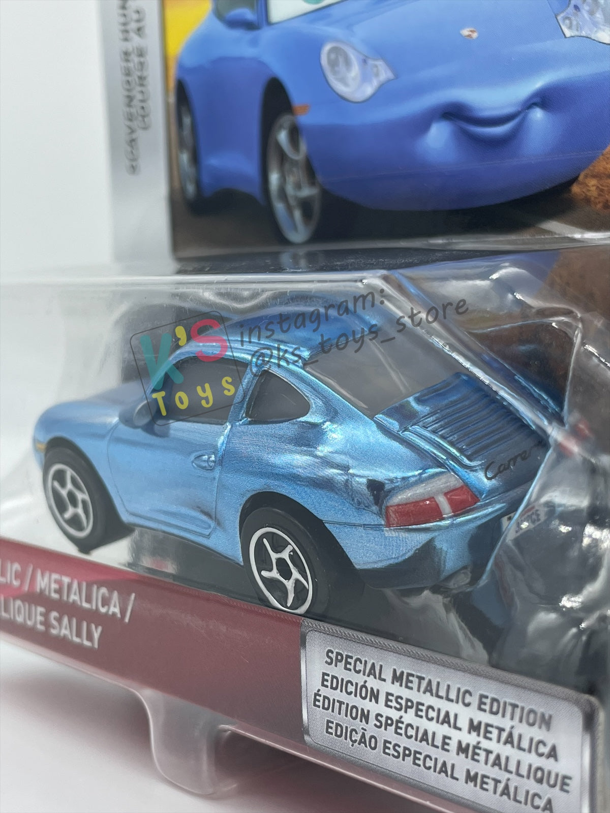 Disney Pixar Cars 1:55 by MATTEL, METALLIC SALLY - SCAVENGER HUNT  - BNIP