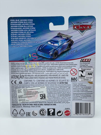 RARE Disney Pixar Cars by MATTEL, JACKSON STORM STEEL BLUE - 2019 PROMO  - BNIP