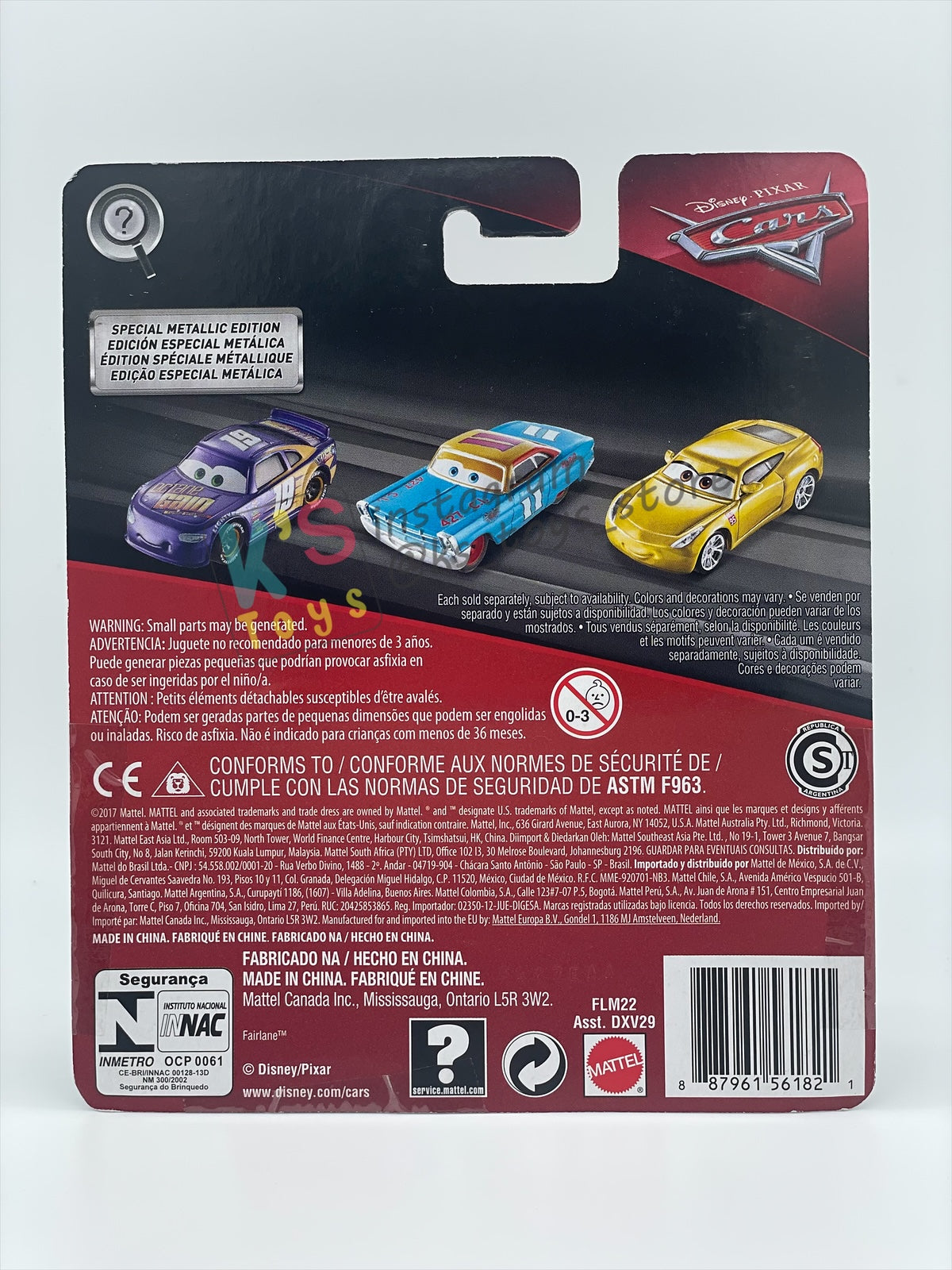 RARE Disney Pixar Cars by MATTEL, METALLIC CARS 3 LIGHTNING MCQUEEN - SCAVENGER HUNT  - BNIP - READ DESCRIPTION!!!!!!!!!