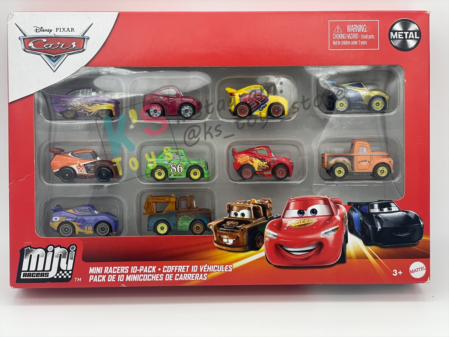 MINI RACERS DISNEY PIXAR CARS 10-PACK GOLDEN JACKSON STORM - BNIP
