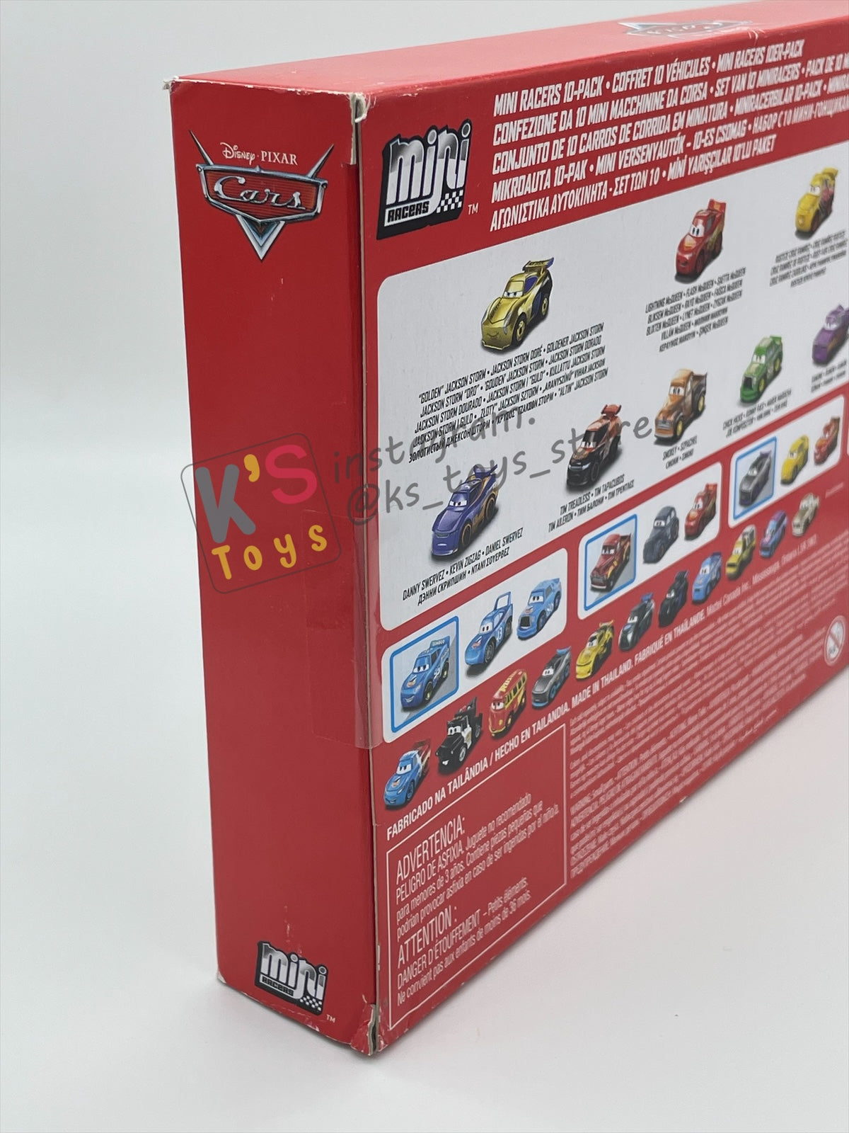 MINI RACERS DISNEY PIXAR CARS 10-PACK GOLDEN JACKSON STORM - BNIP