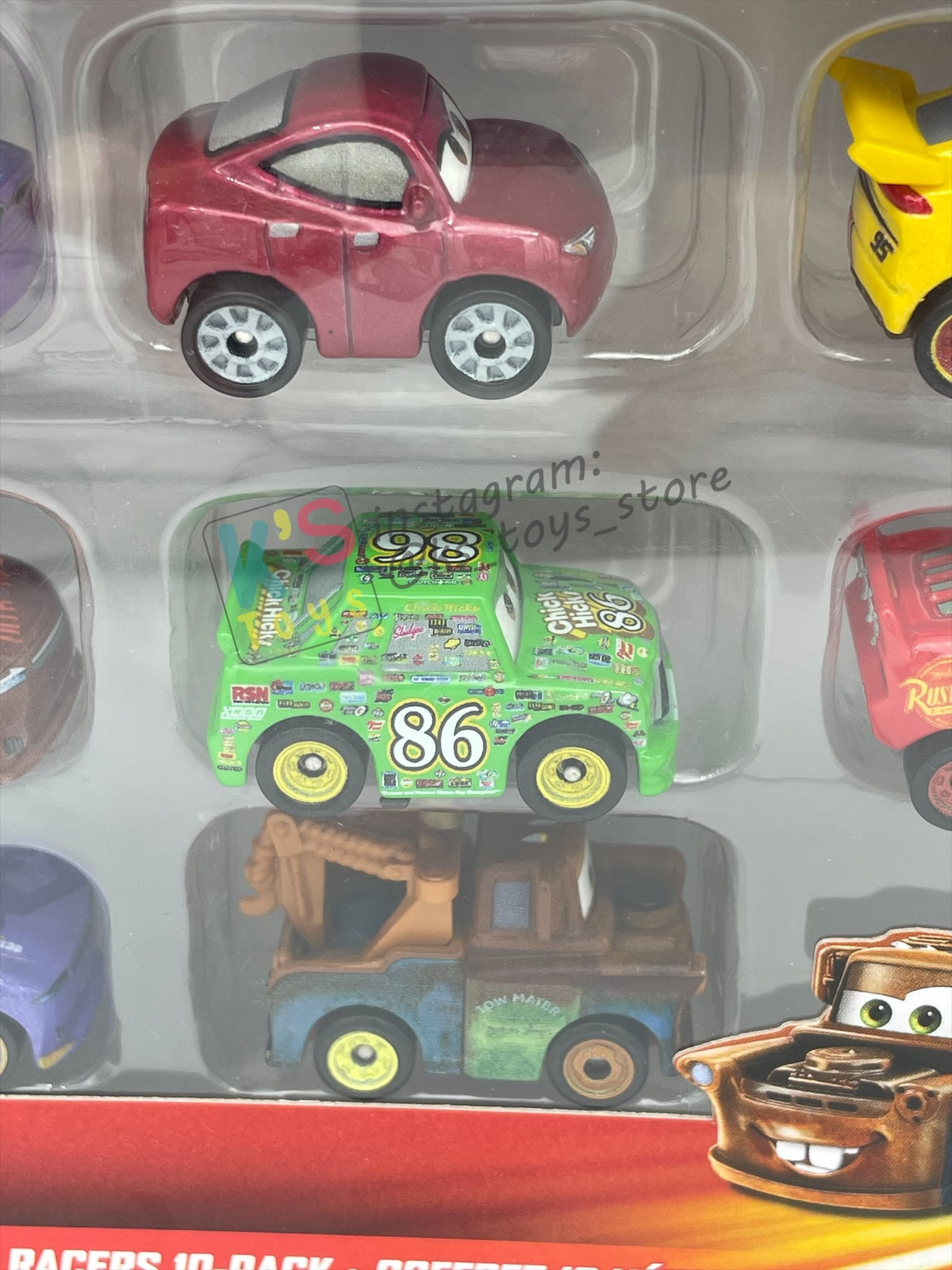 MINI RACERS DISNEY PIXAR CARS 10-PACK GOLDEN JACKSON STORM - BNIP