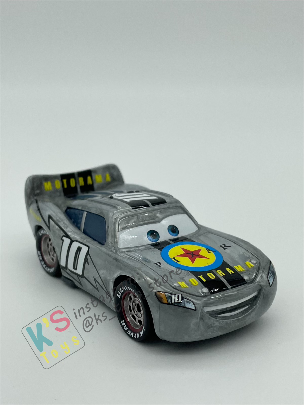 PRE-OWNED / LOOSE DISNEY PIXAR CARS - "MOTORAMA MCQUEEN" PROMO GIFT TO MATTEL STAFF - DISPLAYED CONDITION