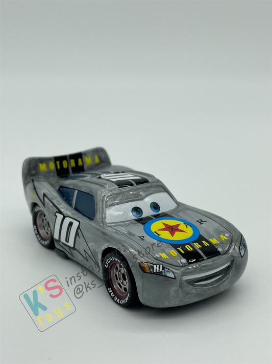 PRE-OWNED / LOOSE DISNEY PIXAR CARS - "MOTORAMA MCQUEEN" PROMO GIFT TO MATTEL STAFF - DISPLAYED CONDITION