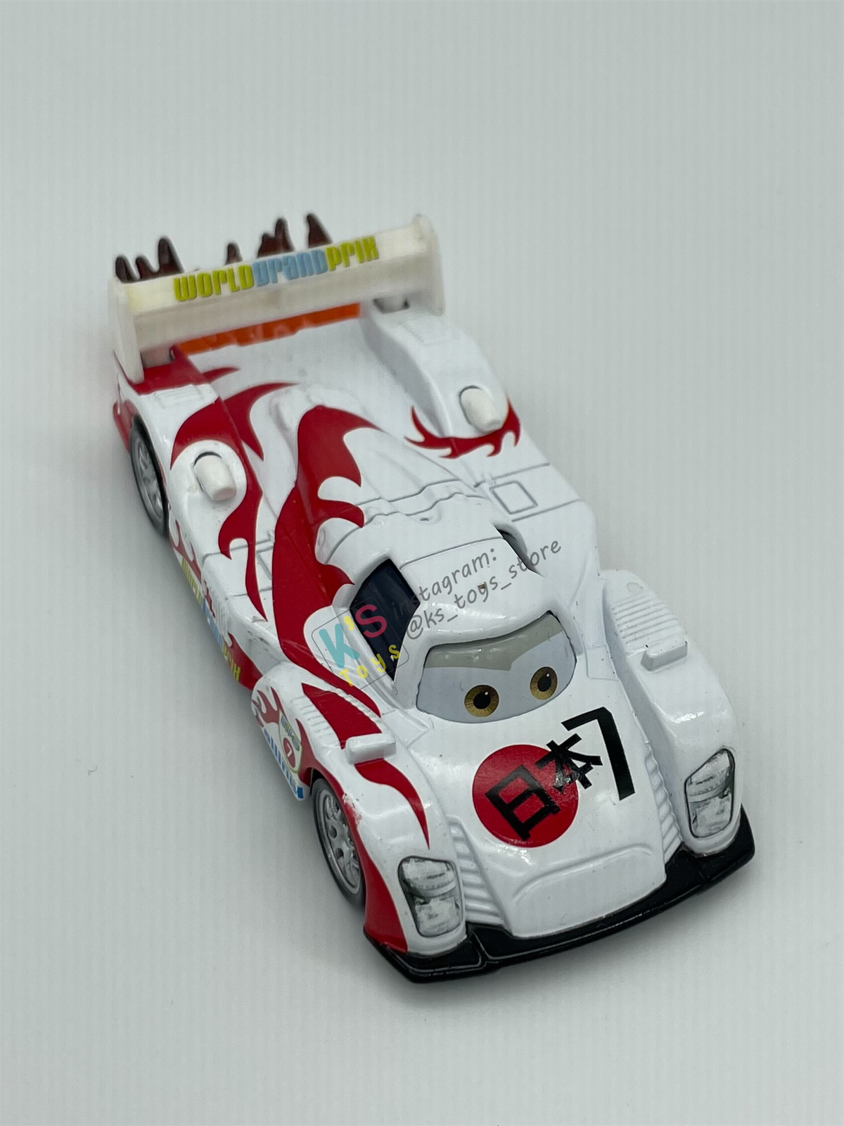 PRE-OWNED / LOOSE DISNEY PIXAR CARS - CANCELLED SHU TODOROKI WITH FLAMES - DISPLAYED CONDITION