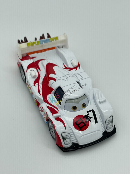 PRE-OWNED / LOOSE DISNEY PIXAR CARS - CANCELLED SHU TODOROKI WITH FLAMES - DISPLAYED CONDITION