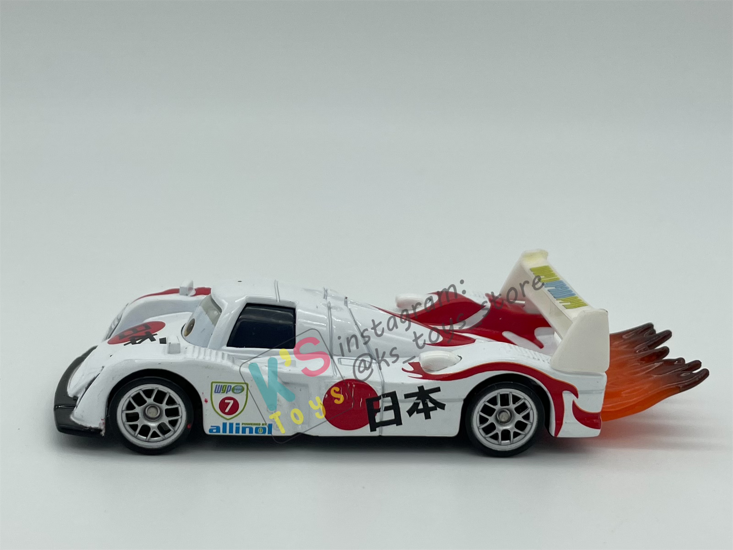 PRE-OWNED / LOOSE DISNEY PIXAR CARS - CANCELLED SHU TODOROKI WITH FLAMES - DISPLAYED CONDITION